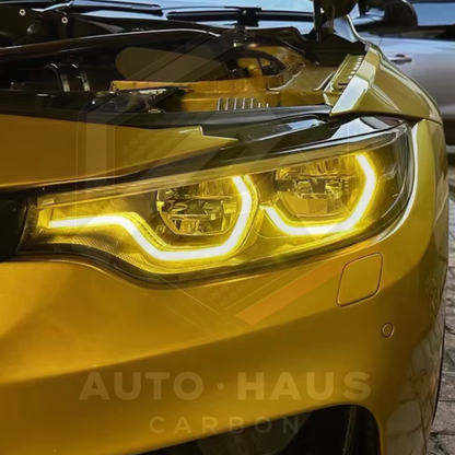 BMW F80 F82 M3 M4 Yellow DRL Boards LCI Adaptive Lights 2017-19