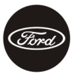 Aluminium Tyre Valve Caps - BMW Audi Mercedes VW SEAT & More Ford Black Oval