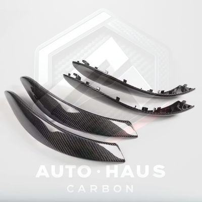 BMW F3x F80 F82 F83 Genuine Carbon Fibre Door Handles - Gloss or Open Pore Gloss 4 Handles
