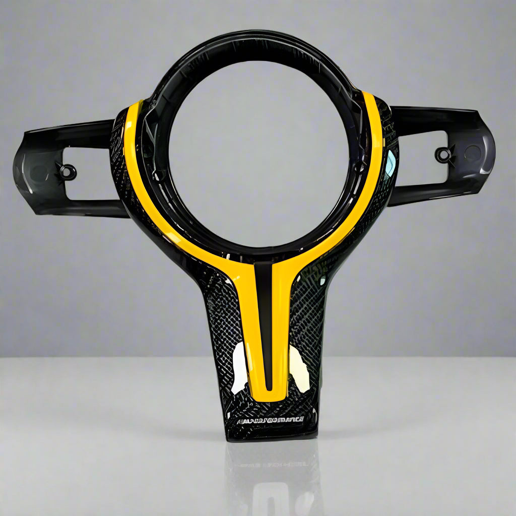 BMW F Series Gloss Carbon Centre Trim Multiple Styles Yellow CS MPERFORMANCE