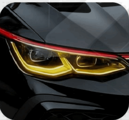 Volkswagen Golf R MK8 GTi etc Yellow DRL Boards for LED Headlights 2020-2024