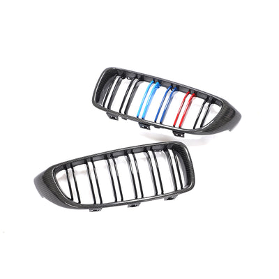 BMW 3/4 Series F32 F33 F36 F82 F83 M4 F80 M3 Carbon Fibre+Abs Plastic Grill