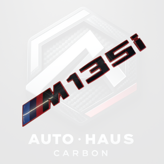 M135i CSL Style Red & Gloss Black Badge