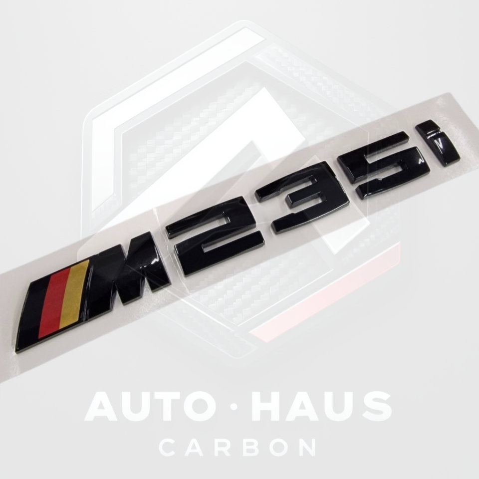 BMW M235i German Tri Colour Gloss Black Badge
