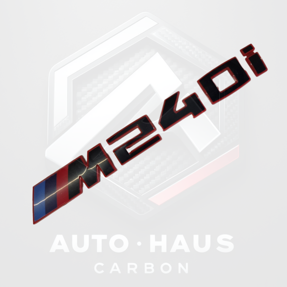 M240i CSL Style Red & Gloss Black Badge