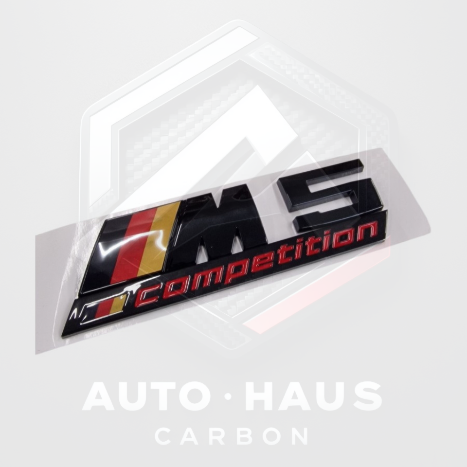BMW M5 Competition German Tri Colour Gloss Black Badge
