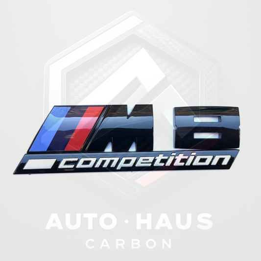 BMW M8 Competition Gloss Black Boot Badge 135x40mm