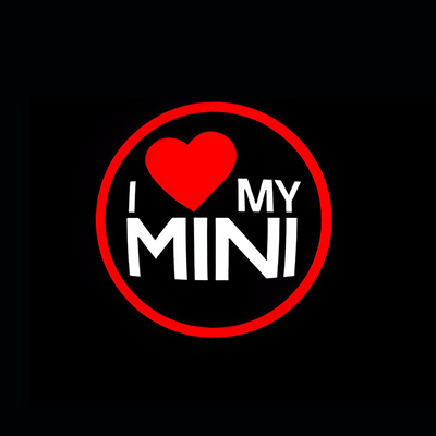 Mini Cooper S JCW HD LED Door Projectors F54 F55 F56 F57 F60 I LOVE MY MINI