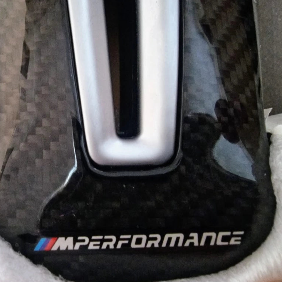 BMW F Series Forged Carbon Centre Trim M Style with CS MPERFORMANCE Logo