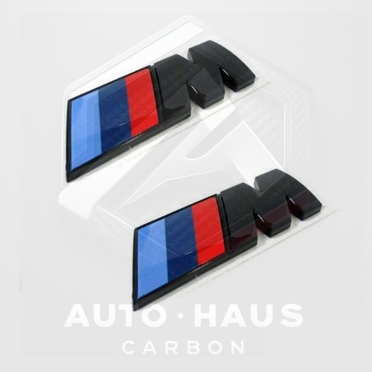 BMW M Wing Gloss Black Badges (Pair)
