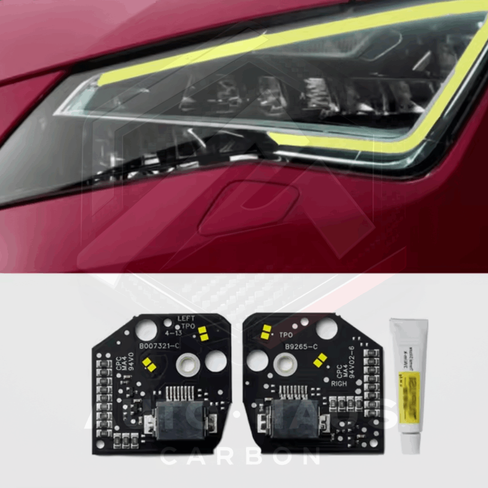 SEAT Leon MK3 5F Yellow DRL Boards 2013-16