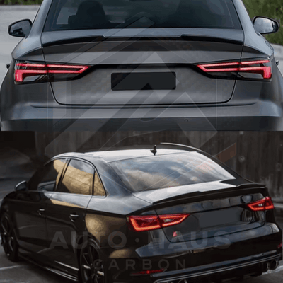 Audi A3 S3 RS3 V-Type Rear Spoiler Gloss Black 2014 - 2020