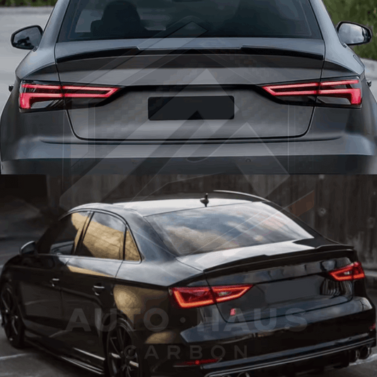 Audi A3 S3 RS3 V-Type Rear Spoiler Gloss Black 2014 - 2020