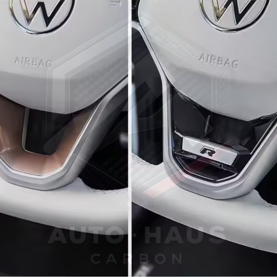 Volkswagen Golf MK8 Steering Wheel Trim Insert - New R Emblem