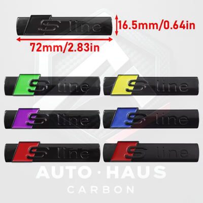 Audi S-Line Badges Multiple Colours (Pair)