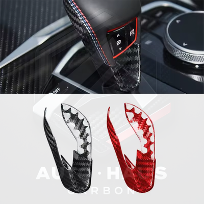 BMW G8x M Shifter Dry Carbon Fibre Insert Trim Red or Black