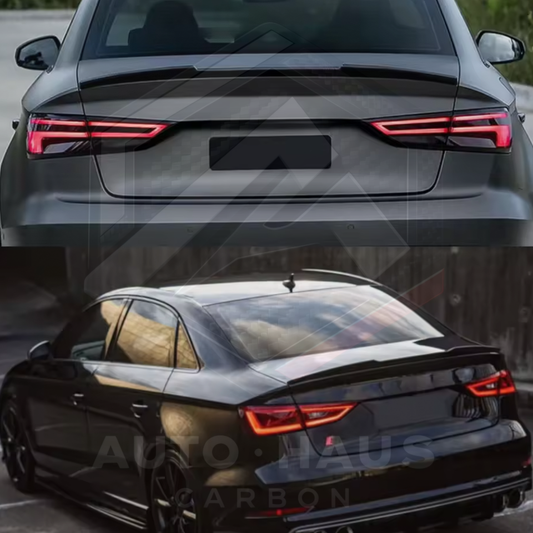Audi A3 S3 RS3 V-Type Rear Spoiler Gloss Black 2014 - 2020