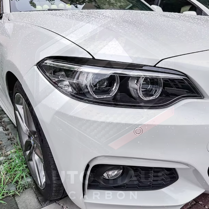 BMW F22 F23 Gloss Black Eyebrows Headlight Trim
