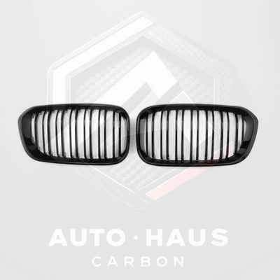 BMW F20 F21 1 Series LCI M Sport Double Slat Gloss Black Grill 2015-17
