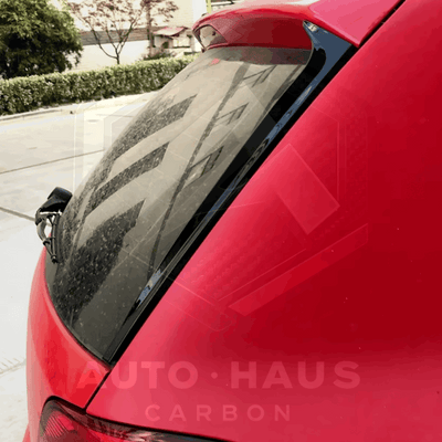 Volkswagen Polo Mk5 6R 6C 2011-17 Gloss Black Rear Window Canards