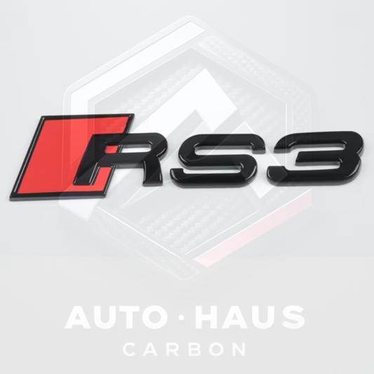 Audi RS3 RS4 RS5 RS6 Black & Red Boot Badges