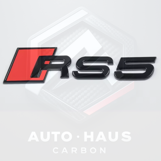 Audi RS3 RS4 RS5 RS6 Black & Red Boot Badges