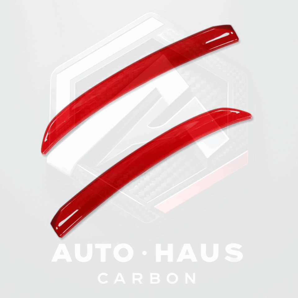 Mini Cooper F55 F56 JCW Rear Spoiler Lip Extensions 2014 on Red