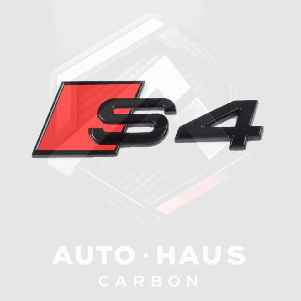 Audi S3 S4 S5 S6 Black & Red Boot Badges S4