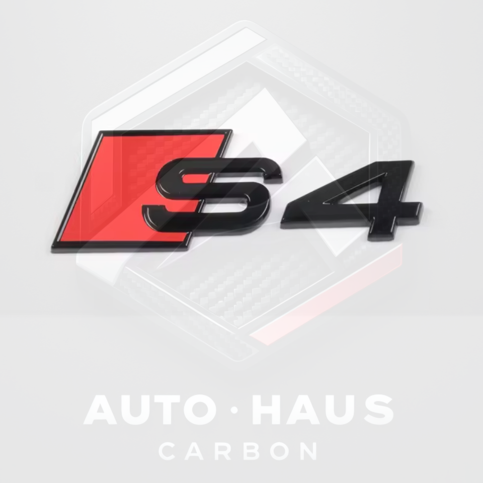 Audi S3 S4 S5 S6 Black & Red Boot Badges