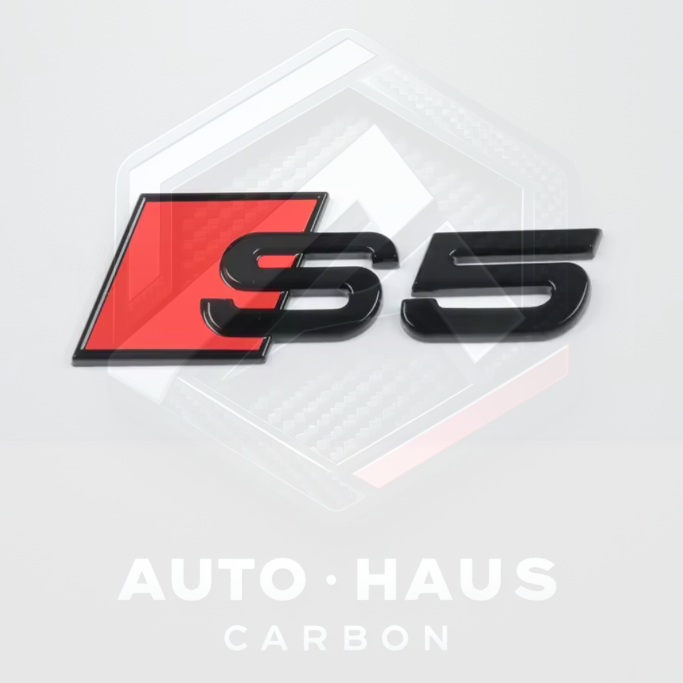 Audi S3 S4 S5 S6 Black & Red Boot Badges