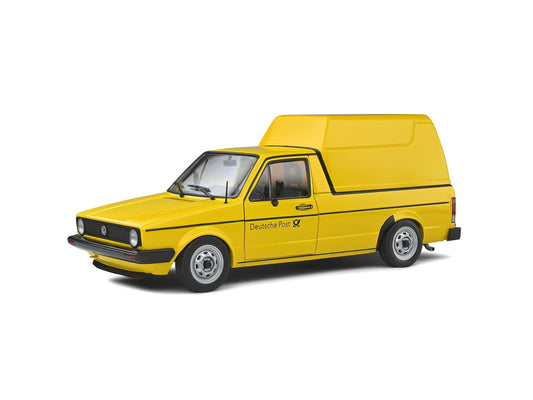Volkswagen Caddy Mk.1 1982 German Post Yellow 1:18 Scale Solido Diecast Model