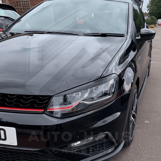 Volkswagen Polo Mk5 6R 6C Gloss Black Headlight Brows 2010-2017