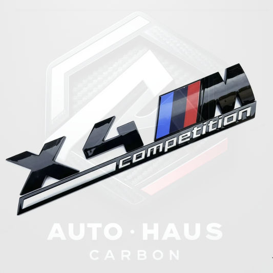 BMW X4M Competition Gloss Black Boot Badge 175x35mm