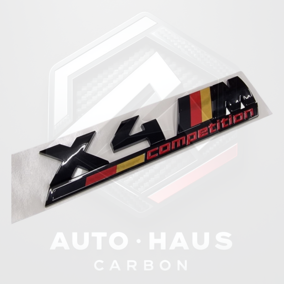 BMW X4M Competition German Tri Colour Gloss Black Badge