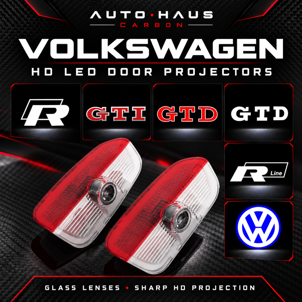Volkswagen HD LED Door Projectors 2005 Onwards