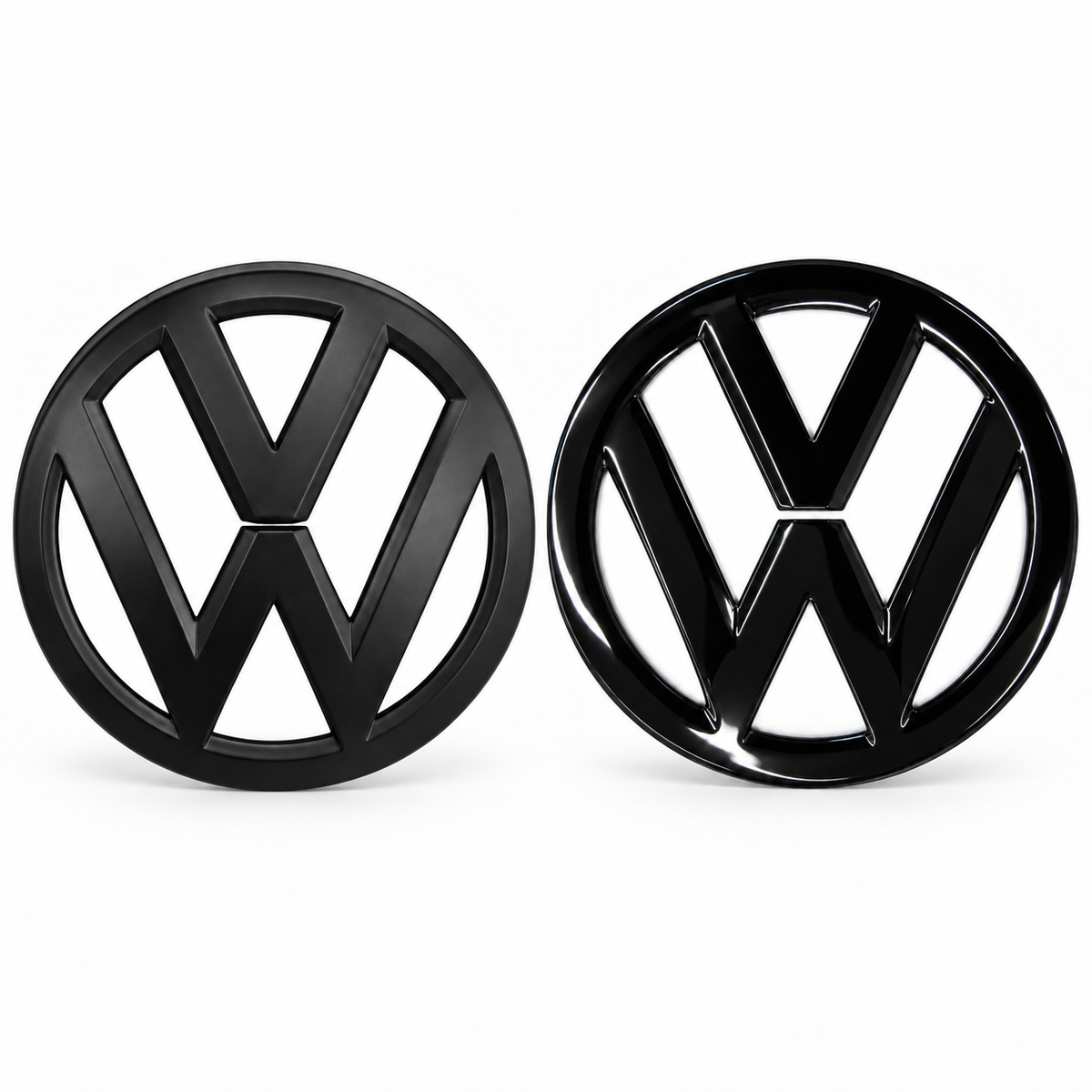 Volkswagen Golf MK7 front emblem gloss and matte black finishes
