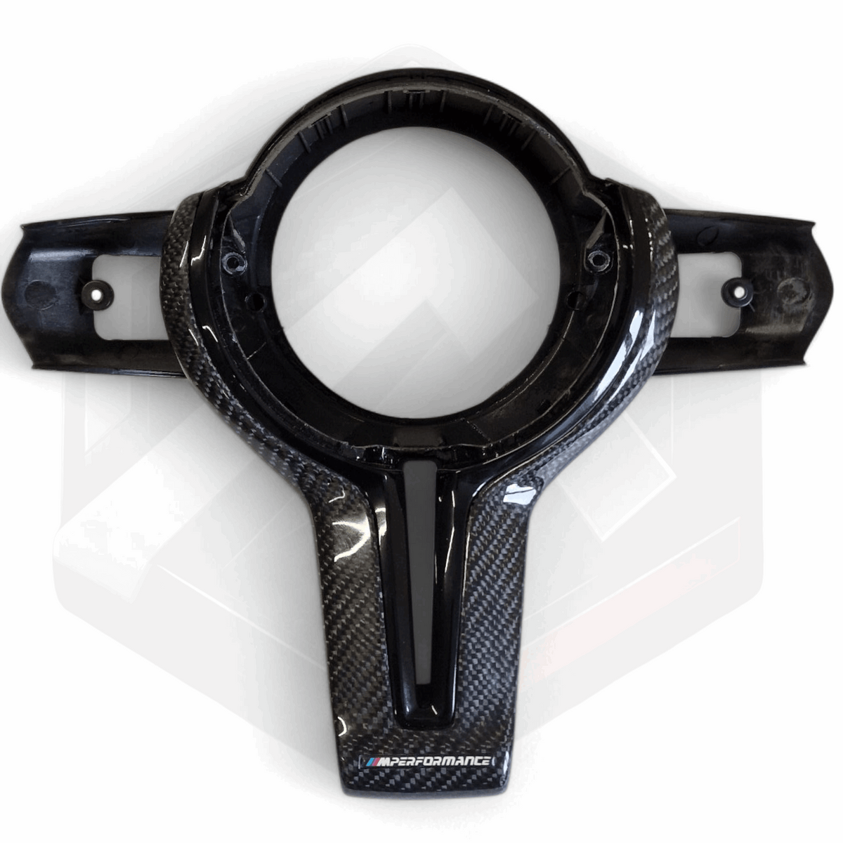 BMW F Series Carbon Fibre Centre Trim - Black CS MPERFORMANCE Logo