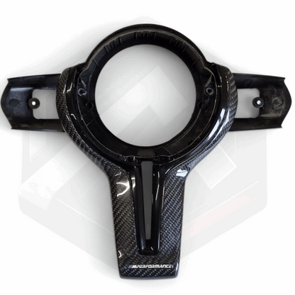 BMW F Series Carbon Fibre Centre Trim - Black CS MPERFORMANCE Logo