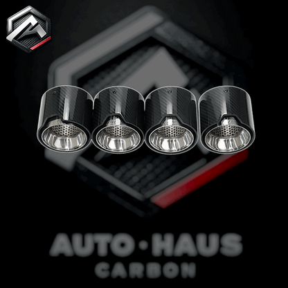 BMW G80 G81 G82 G83 Carbon Fibre Exhaust Tips with MPERFORMANCE Logo