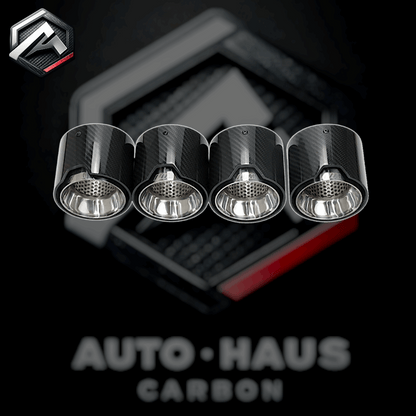 BMW G80 G81 G82 G83 Carbon Fibre Exhaust Tips with MPERFORMANCE Logo