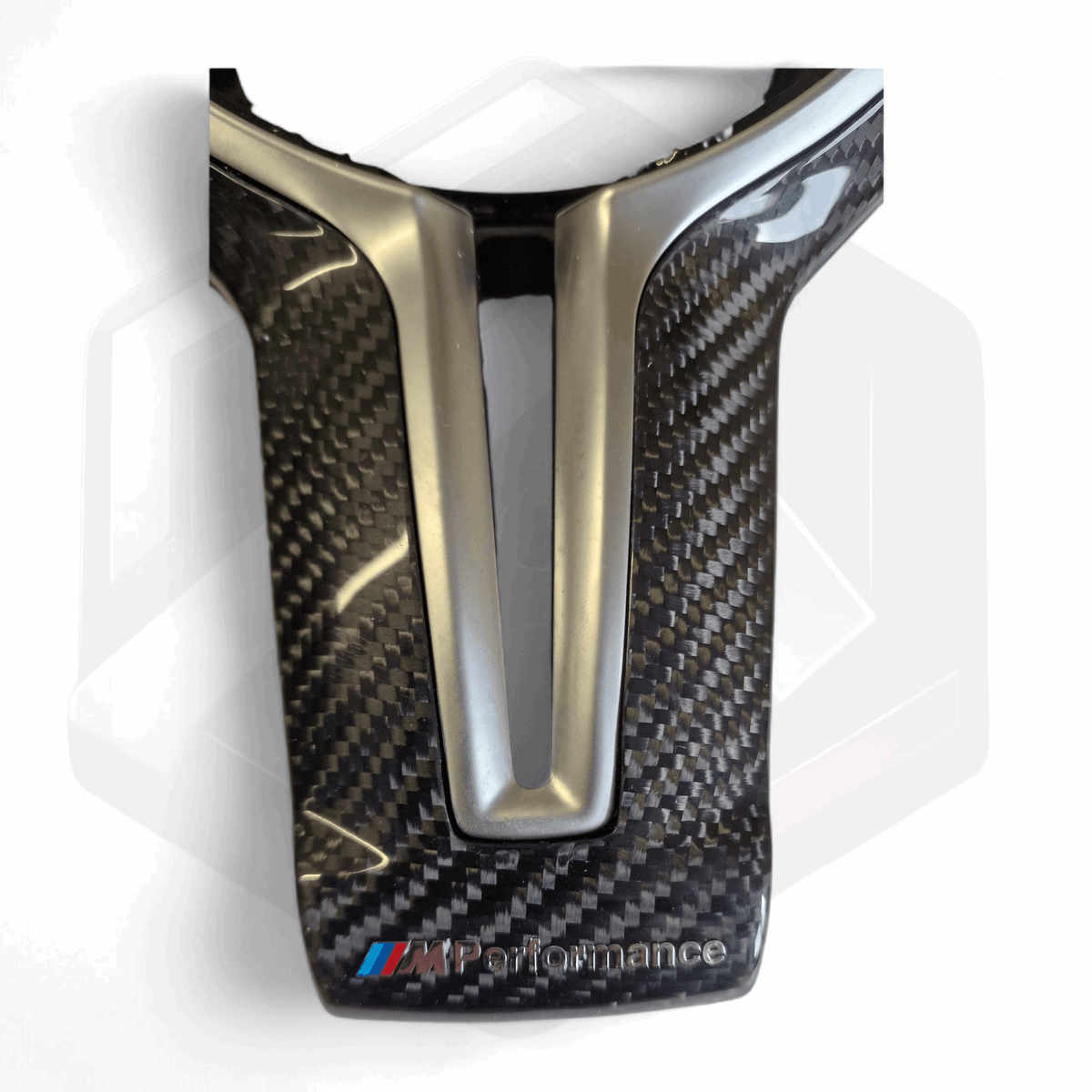 BMW F Series Carbon Fibre Centre Trim - Silver MPERFORMANCE Logo