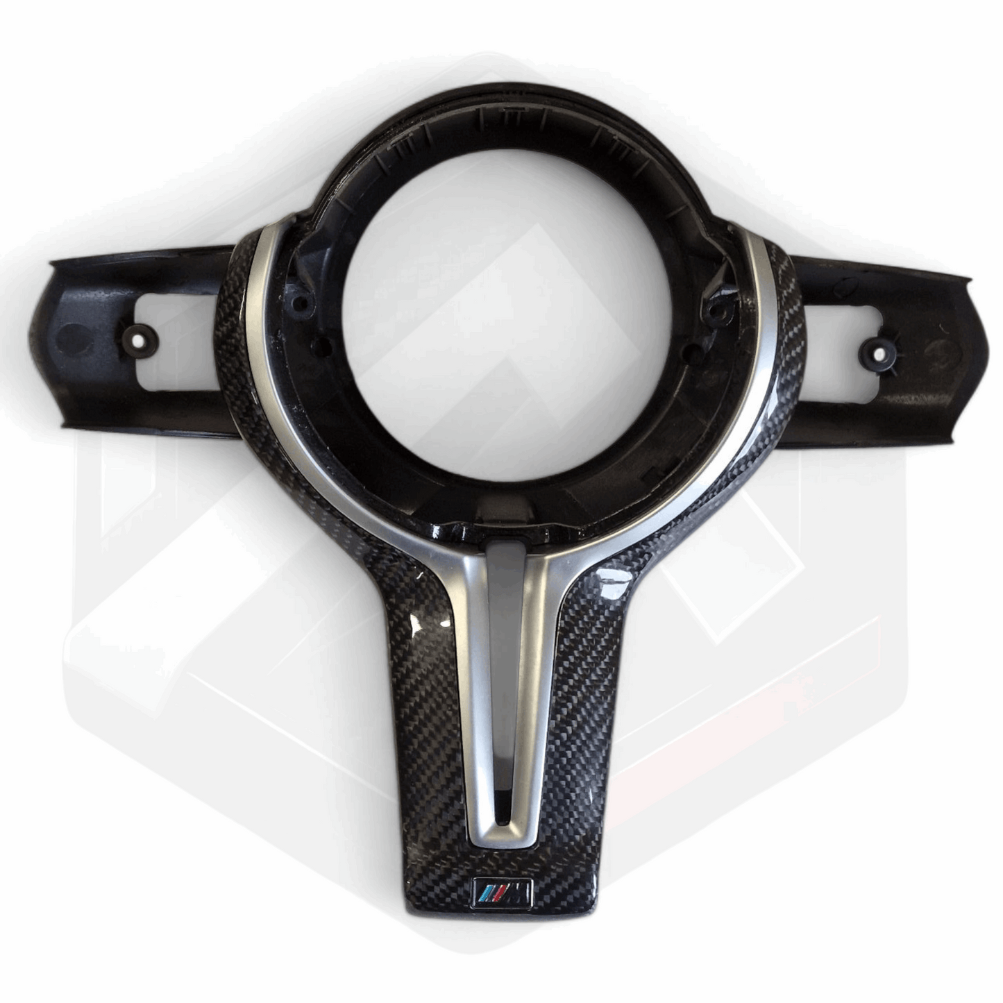 BMW F Series Carbon Fibre Centre Trim - Silver ///M Logo