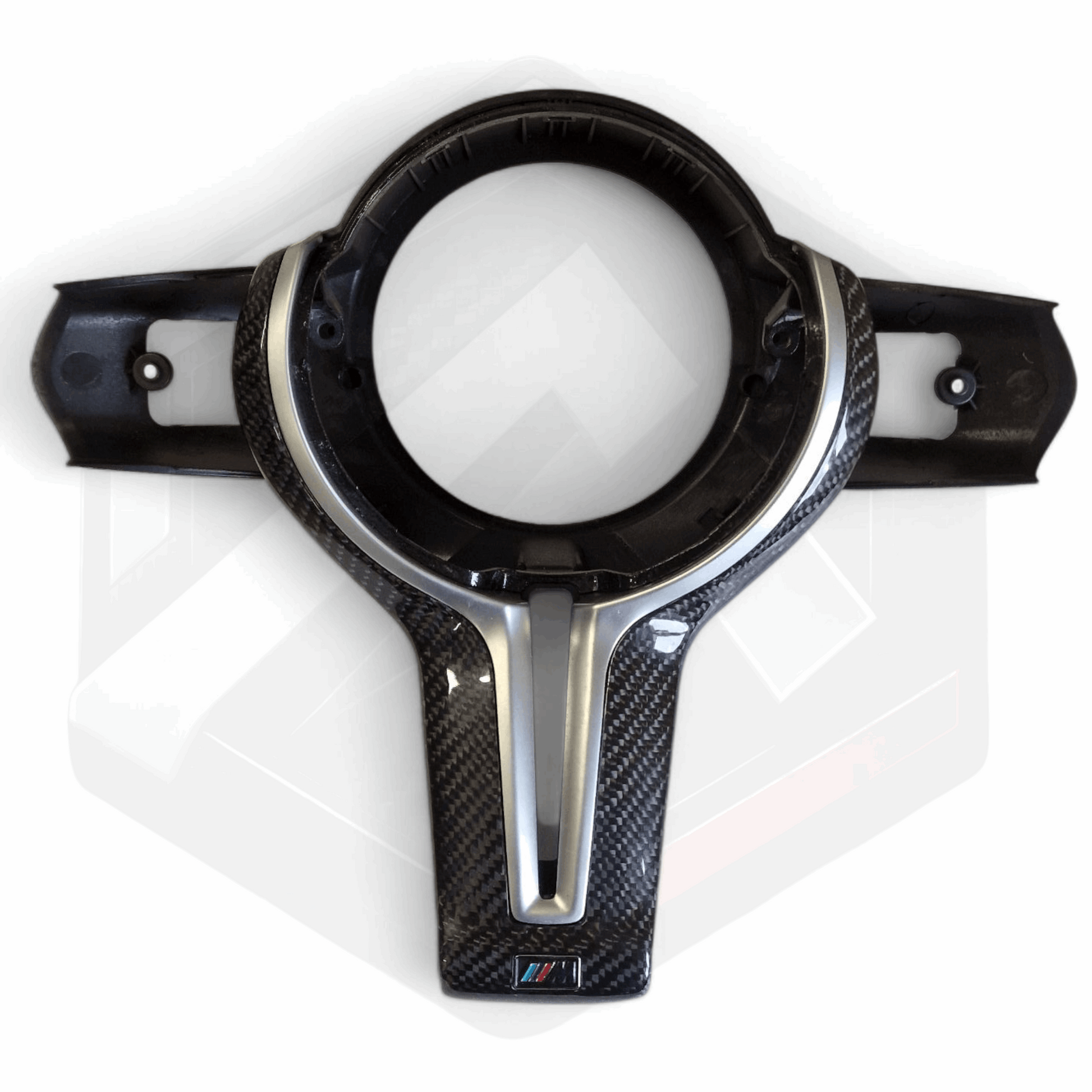 BMW F Series Carbon Fibre Centre Trim - Silver ///M Logo