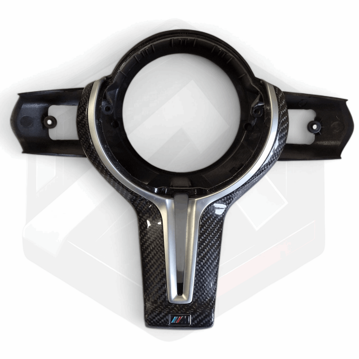 BMW F Series Carbon Fibre Centre Trim - Silver ///M Logo