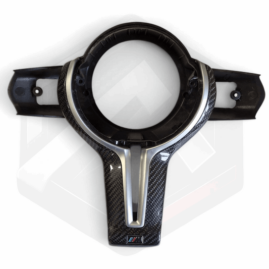 BMW F Series Carbon Fibre Centre Trim - Silver ///M Logo