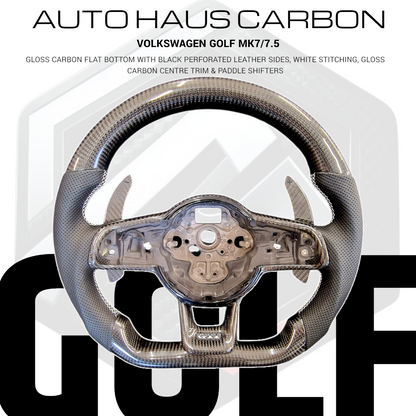 Volkswagen Golf MK7 7.5 Carbon Fibre Flat Bottom Wheel *CLEARANCE*