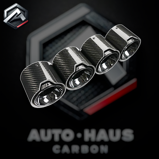 BMW G80 G81 G82 G83 Carbon Fibre Exhaust Tips with MPERFORMANCE Logo