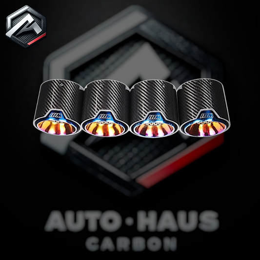 BMW G80 G81 G82 G83 Carbon Fibre Exhaust Tips with MPERFORMANCE Logo