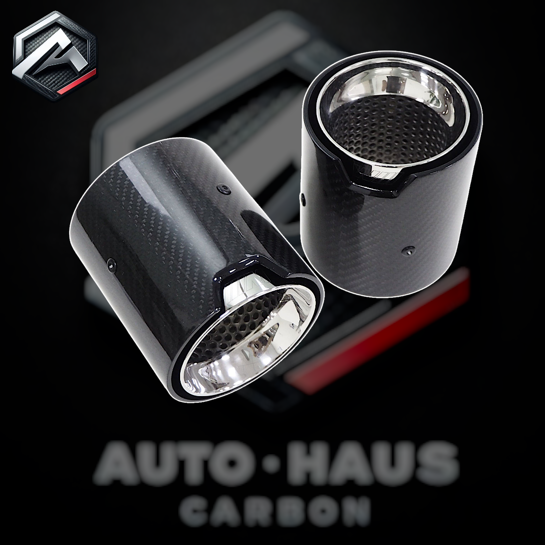 BMW F20 F21 F22 F23 Carbon Fibre Exhaust Tips M Logo M135i/140i/235i/240i