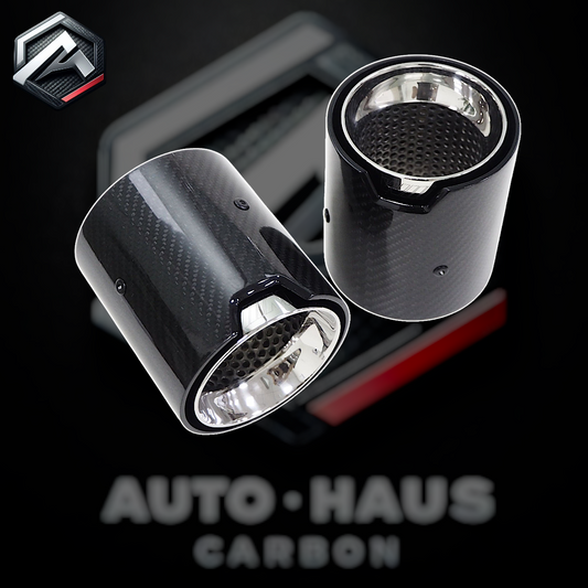 BMW F20 F21 F22 F23 Carbon Fibre Exhaust Tips M Logo M135i/140i/235i/240i